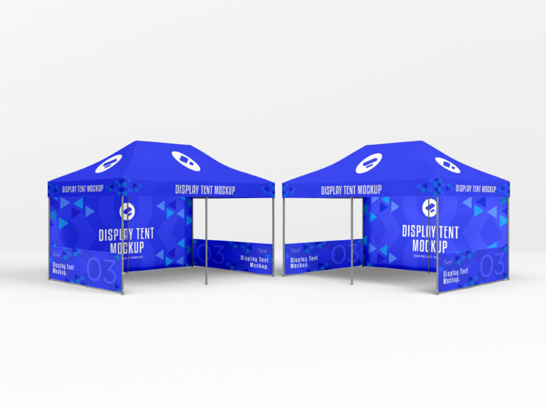 Advertising display canopy tent mockup